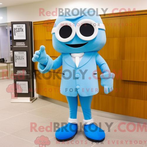 Costume De Mascotte Redbrokoly D Avocat Bleu Ciel Habillé Avec Une ... on Productcaster.