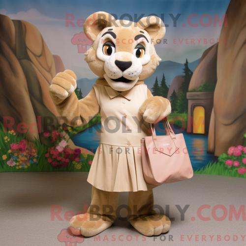 Costume De Mascotte Redbrokoly Tan Mountain Lion Habillé Avec Une J... on Productcaster.