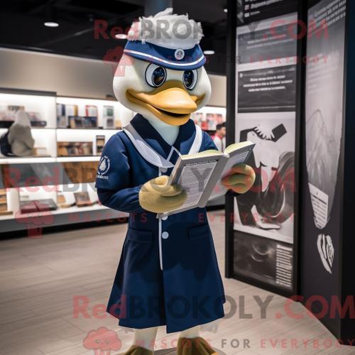 Costume Mascotte Redbrokoly De Navy Goose Personnage Habillé D Une ... on Productcaster.