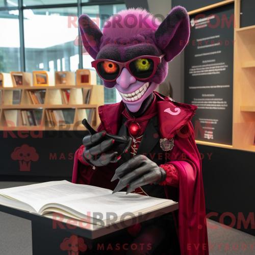 Costume De Mascotte Redbrokoly De Vampire Magenta Personnage Habill... on Productcaster.