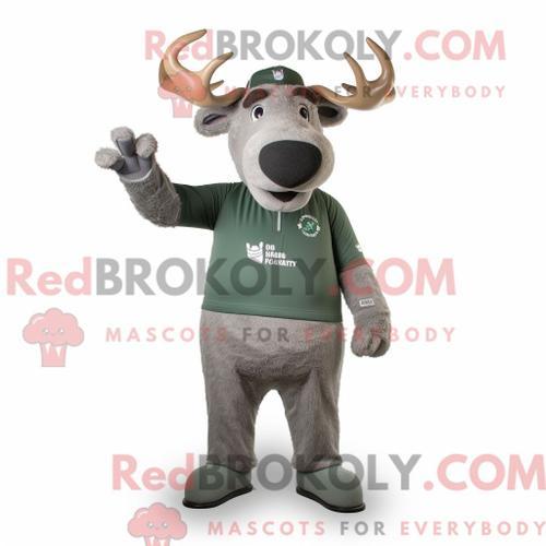 Costume De Mascotte Redbrokoly D Élan Irlandais Gris Personnage Hab... on Productcaster.