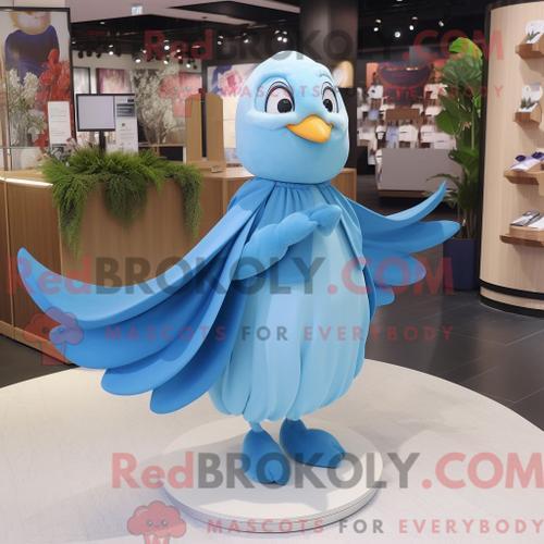 Costume De Mascotte Redbrokoly Blue Dove Habillé Avec Une Robe Midi... on Productcaster.