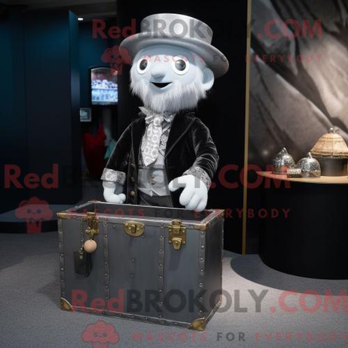 Costume De Mascotte Redbrokoly De Coffre Au Trésor En Argent Habill... on Productcaster.