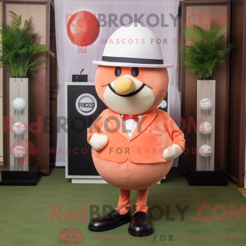 Personnage Mascotte Redbrokoly D Une Balle De Golf Peach Habillée D... on Productcaster.