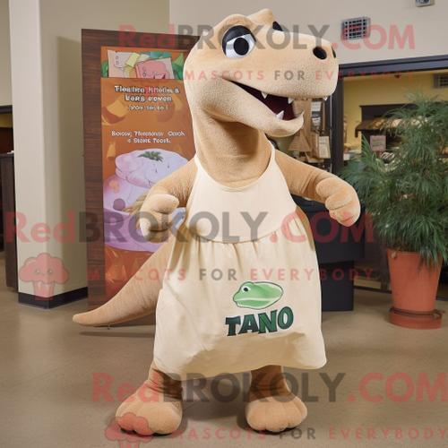 Personnage De Costume De Mascotte Redbrokoly De Tyrannosaure Beige ... on Productcaster.