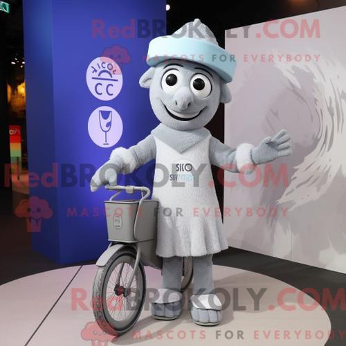 Personnage De Costume De Mascotte Redbrokoly De Monocycliste Gris H... on Productcaster.