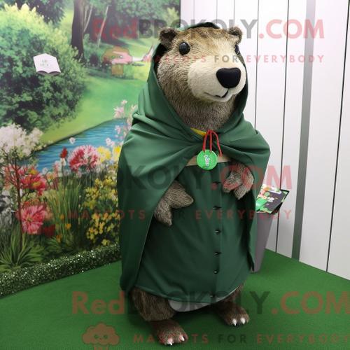 Costume De Mascotte Redbrokoly De Capybara Vert Forêt Personnage Ha... on Productcaster.