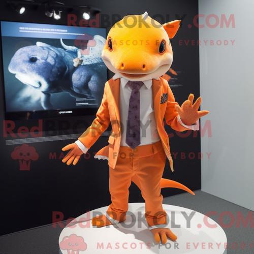 Costume Mascotte Redbrokoly D Axolotls Orange Personnage Habillé Av... on Productcaster.