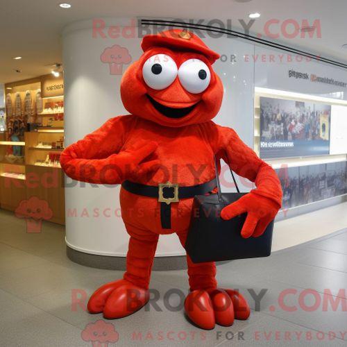 Personnage Mascotte Redbrokoly D Un Crabe Rouge Habillé D Un Pantal... on Productcaster.