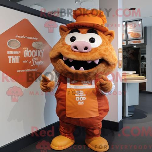 Personnage De Costume De Mascotte Redbrokoly De Sandwich Au Porc Ef... on Productcaster.