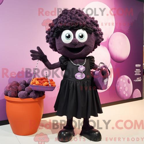 Costume Mascotte Redbrokoly De Raisin Noir Habillé Avec Une Jupe-Cu... on Productcaster.