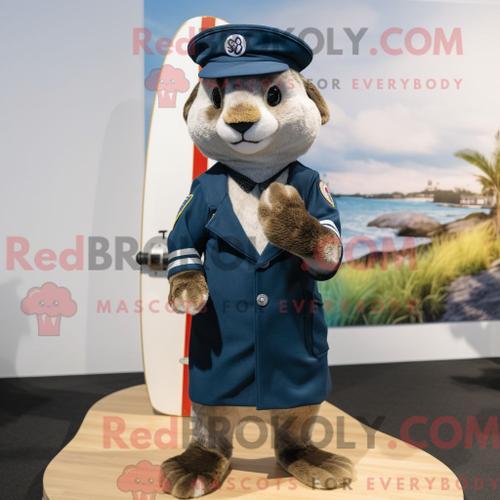 Costume Mascotte Redbrokoly De Furet Marine Personnage Habillé Avec... on Productcaster.