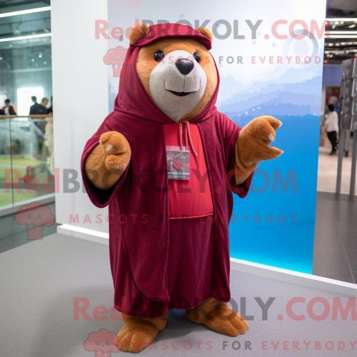 Costume De Mascotte Redbrokoly De Capybara Marron Habillé Avec Une ... on Productcaster.