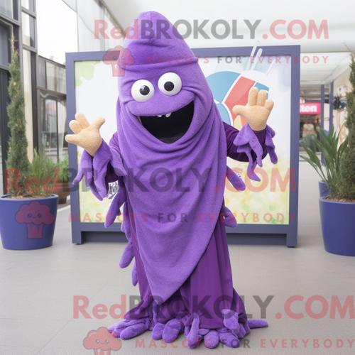 Costume De Mascotte Redbrokoly De Pâtes Au Pesto Violet Personnage ... on Productcaster.