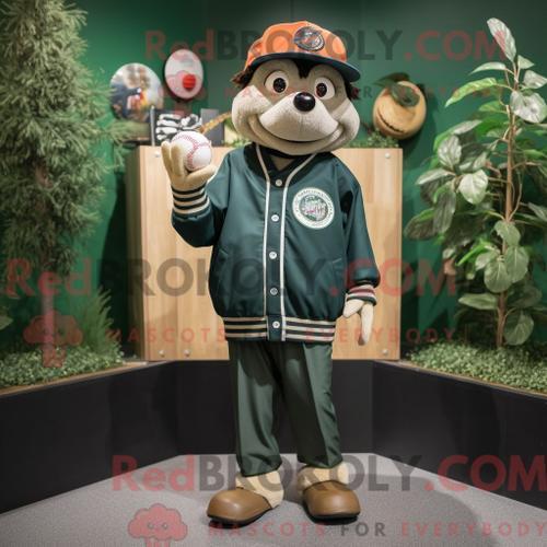 Costume De Mascotte Redbrokoly De Balle De Baseball Vert Forêt Pers... on Productcaster.