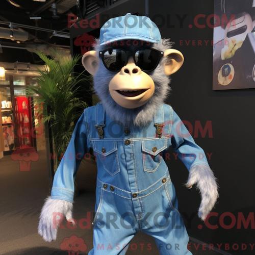 Mascotte Redbrokoly De Singe Capucin Bleu Costume De Personnage Hab... on Productcaster.