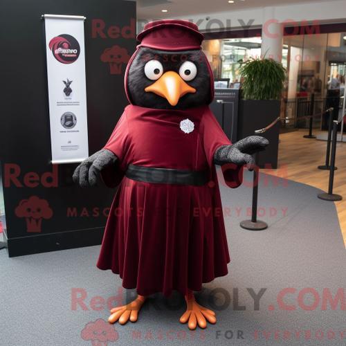 Costume De Mascotte Redbrokoly De Merle Marron Personnage Habillé A... on Productcaster.