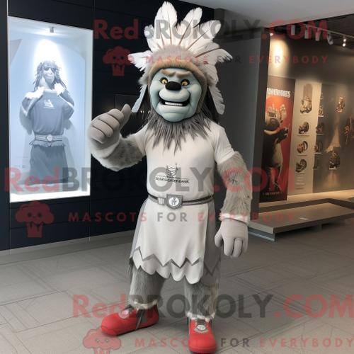 Personnage De Costume De Mascotte Redbrokoly De Chef Gris Habillé A... on Productcaster.