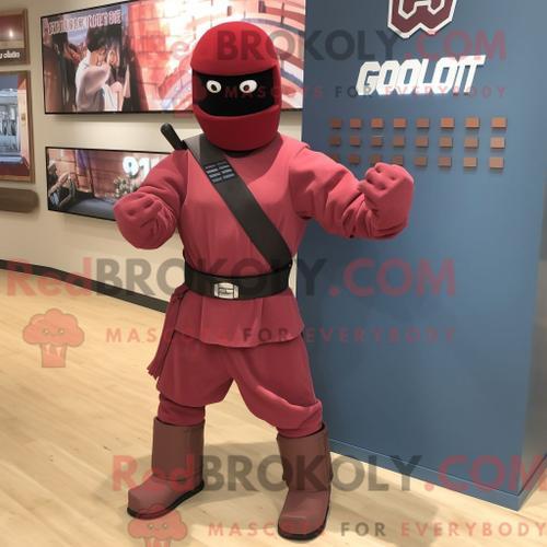 Costume De Mascotte Redbrokoly De Gi Joe Marron Habillé Avec Un Pol... on Productcaster.