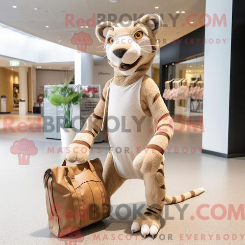 Costume Mascotte Redbrokoly De Thylacosmilus Beige Personnage Habil... on Productcaster.