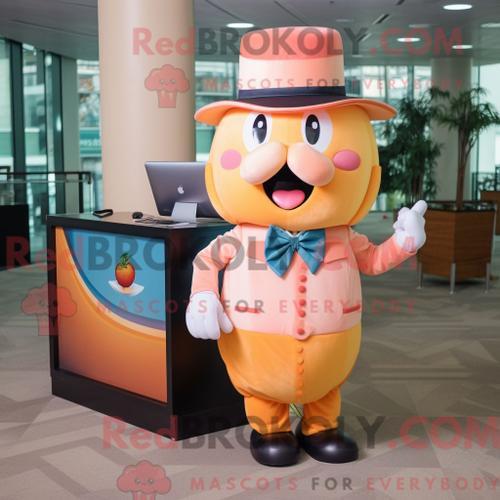 Personnage De Costume De Mascotte Redbrokoly D Ordinateur Peach Hab... on Productcaster.