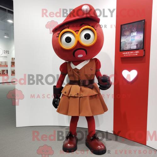 Personnage De Costume De Mascotte Redbrokoly De Lettre D Amour De R... on Productcaster.