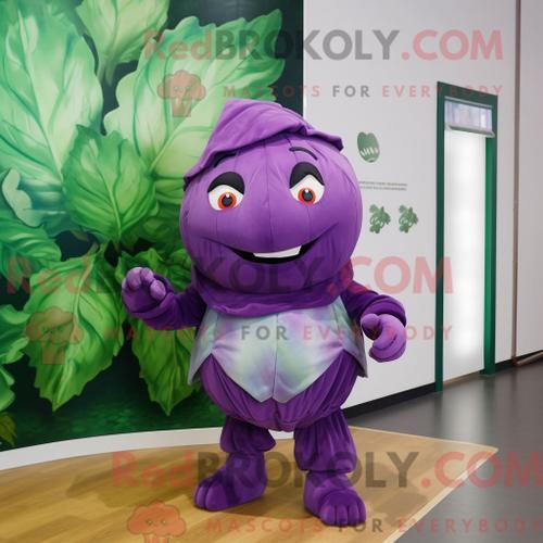 Personnage De Costume De Mascotte Redbrokoly De Chou Violet Habillé... on Productcaster.