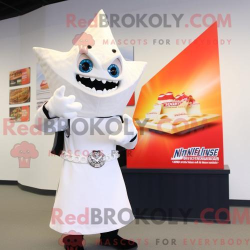 Costume Mascotte Redbrokoly De Nachos Blancs Personnage Habillé Ave... on Productcaster.