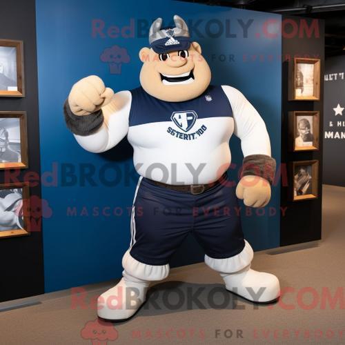 Costume De Mascotte Redbrokoly Navy Strongman Habillé D Une Chemise... on Productcaster.