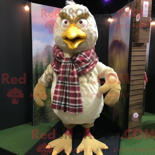 Personnage De Costume De Mascotte Redbrokoly De Poules Beiges Habil... on Productcaster.