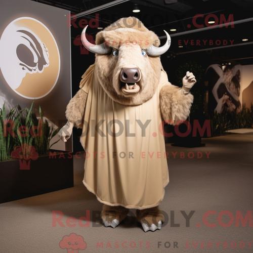 Mascotte Redbrokoly De Bison Beige Costume De Personnage Habillé Av... on Productcaster.