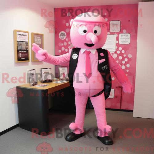 Costume Mascotte Redbrokoly De Procureur Rose Personnage Habillé D ... on Productcaster.