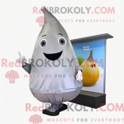 Personnage De Costume De Mascotte Redbrokoly De Poire Argentée Habi... on Productcaster.