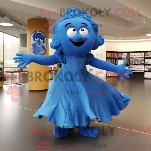 Costume Mascotte Redbrokoly D Acrobat Bleu Personnage Habillé D Une... on Productcaster.