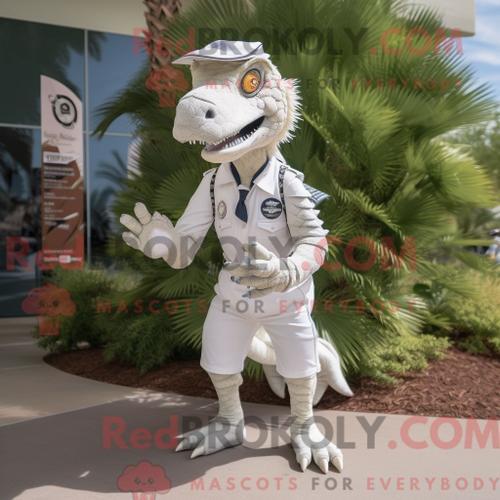 Costume Mascotte Redbrokoly D Utahraptor Blanc Personnage Habillé A... on Productcaster.