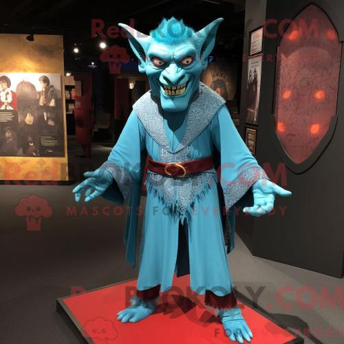 Costume De Mascotte Redbrokoly De Vampire Turquoise Personnage Habi... on Productcaster.