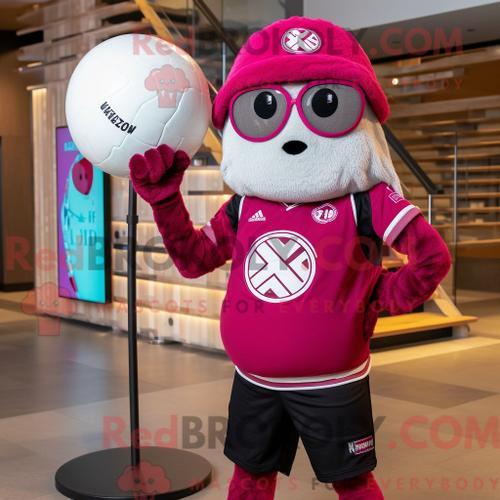 Personnage De Costume De Mascotte Redbrokoly De Ballon De Volley-Ba... on Productcaster.