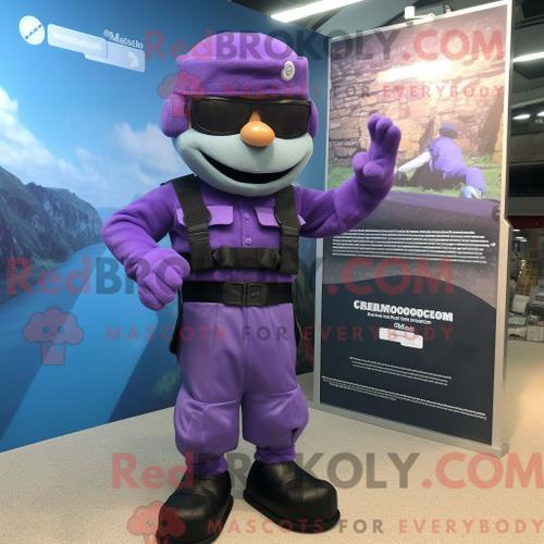 Costume Mascotte Redbrokoly De Commando Violet Personnage Habillé A... on Productcaster.