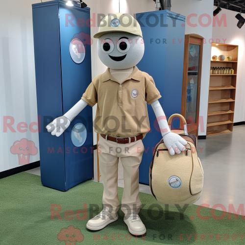 Personnage Mascotte Redbrokoly De Balle De Golf Beige Habillé Avec ... on Productcaster.