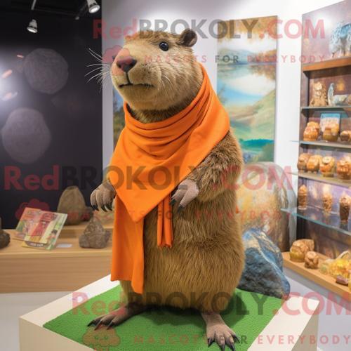 Costume Mascotte Redbrokoly De Capybara Marron Personnage Habillé D... on Productcaster.