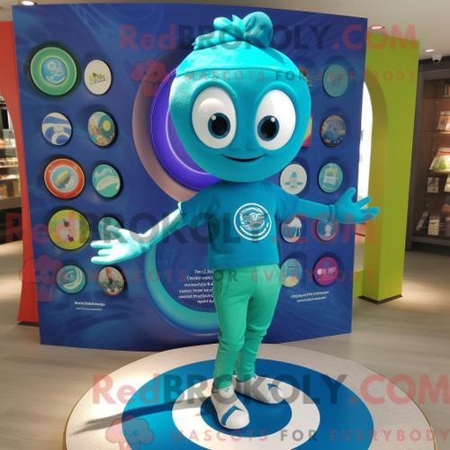 Personnage De Costume De Mascotte Redbrokoly Turquoise Plate Spinne... on Productcaster.