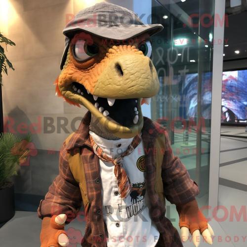 Costume Mascotte Redbrokoly De Deinonychus Personnage Habillé Avec ... on Productcaster.