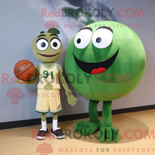 Personnage De Costume De Mascotte Redbrokoly De Ballon De Basket-Ba... on Productcaster.