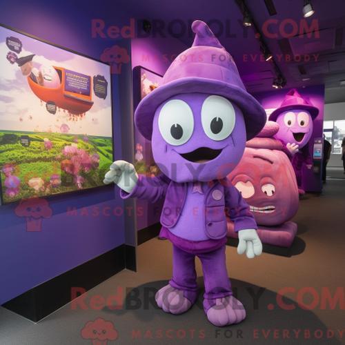 Personnage De Costume De Mascotte Redbrokoly De Cimetière Violet Ha... on Productcaster.