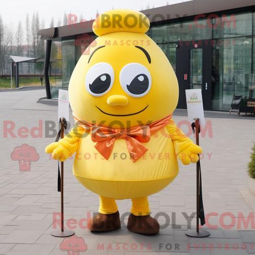 Costume Mascotte Redbrokoly De Shakshuka Jaune Personnage Habillé D... on Productcaster.