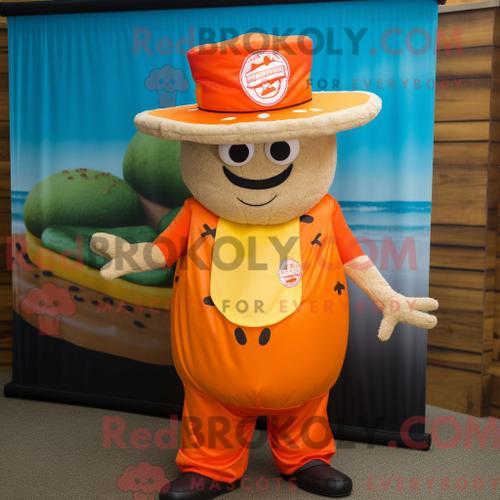 Costume De Mascotte Redbrokoly De Sandwich Au Porc Effiloché Orange... on Productcaster.