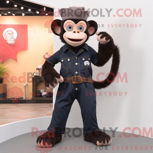 Mascotte Redbrokoly De Singe Capucin Noir Costume De Personnage Hab... on Productcaster.