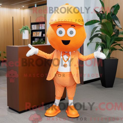 Costume Mascotte Redbrokoly D Abricot Orange Personnage Habillé Ave... on Productcaster.