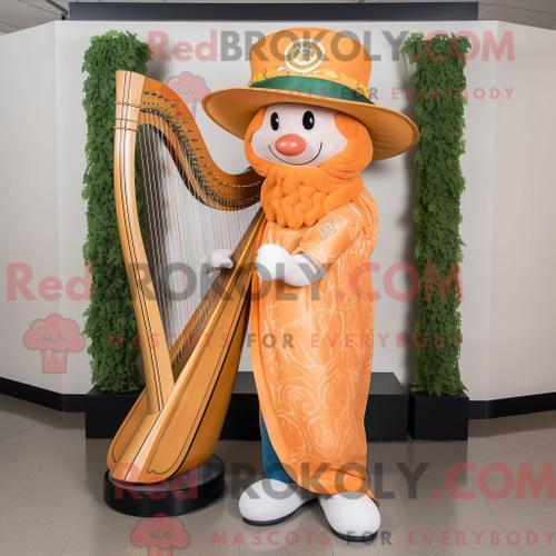 Costume De Mascotte Redbrokoly De Harpe Celtique Pêche Habillé D Un... on Productcaster.