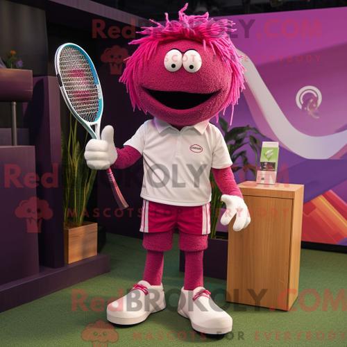 Personnage Mascotte Redbrokoly De Raquette De Tennis Magenta Habill... on Productcaster.